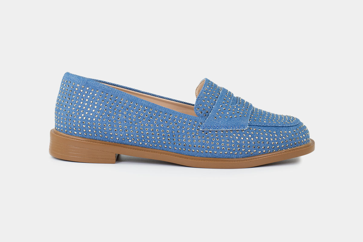 mocassim loafer all jeans - Jeans/Azul Claro