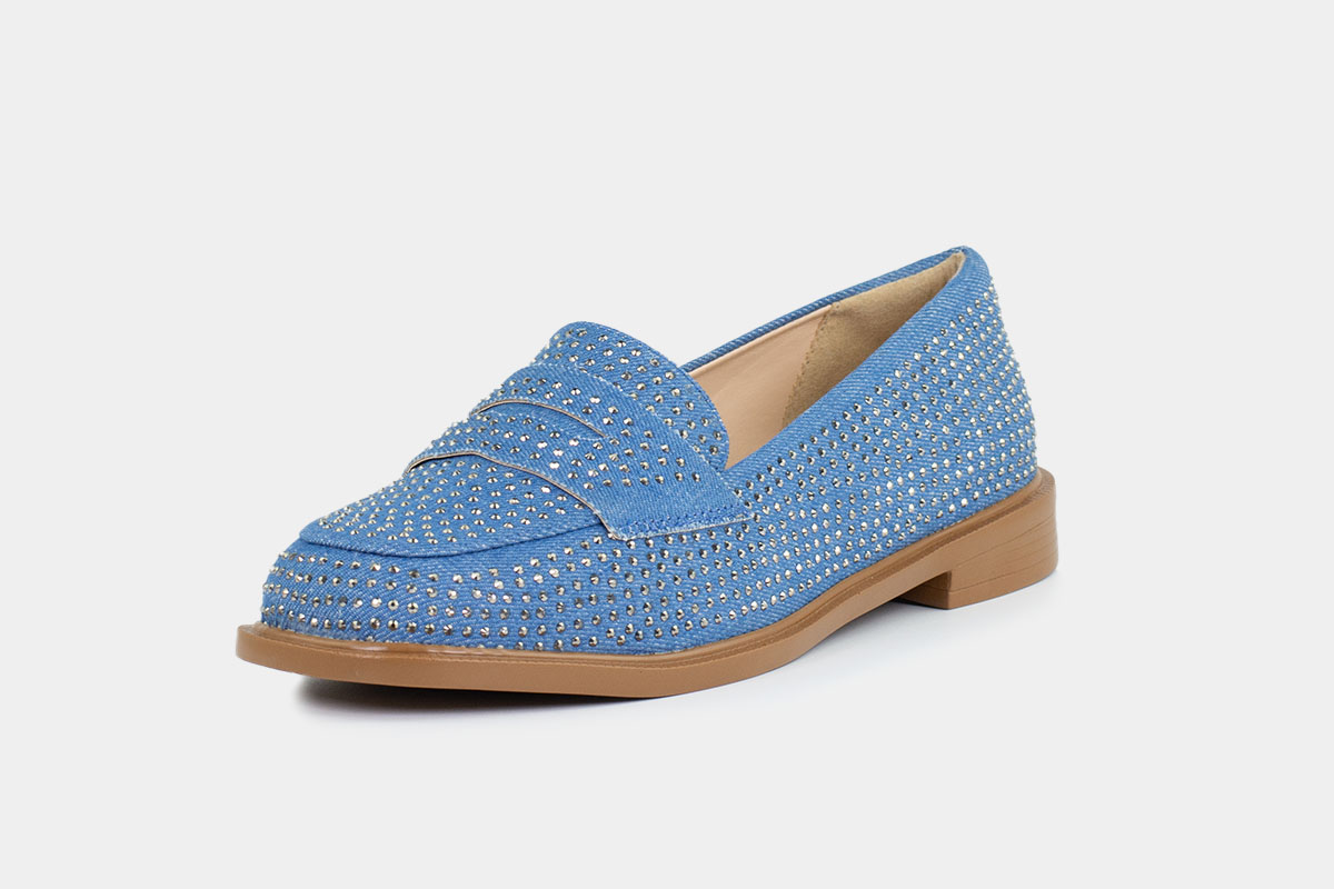 mocassim loafer all jeans - Jeans/Azul Claro